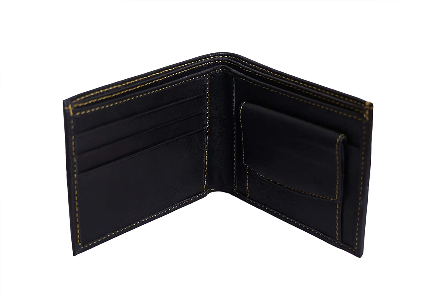 Black Leather Wallet Men's Black